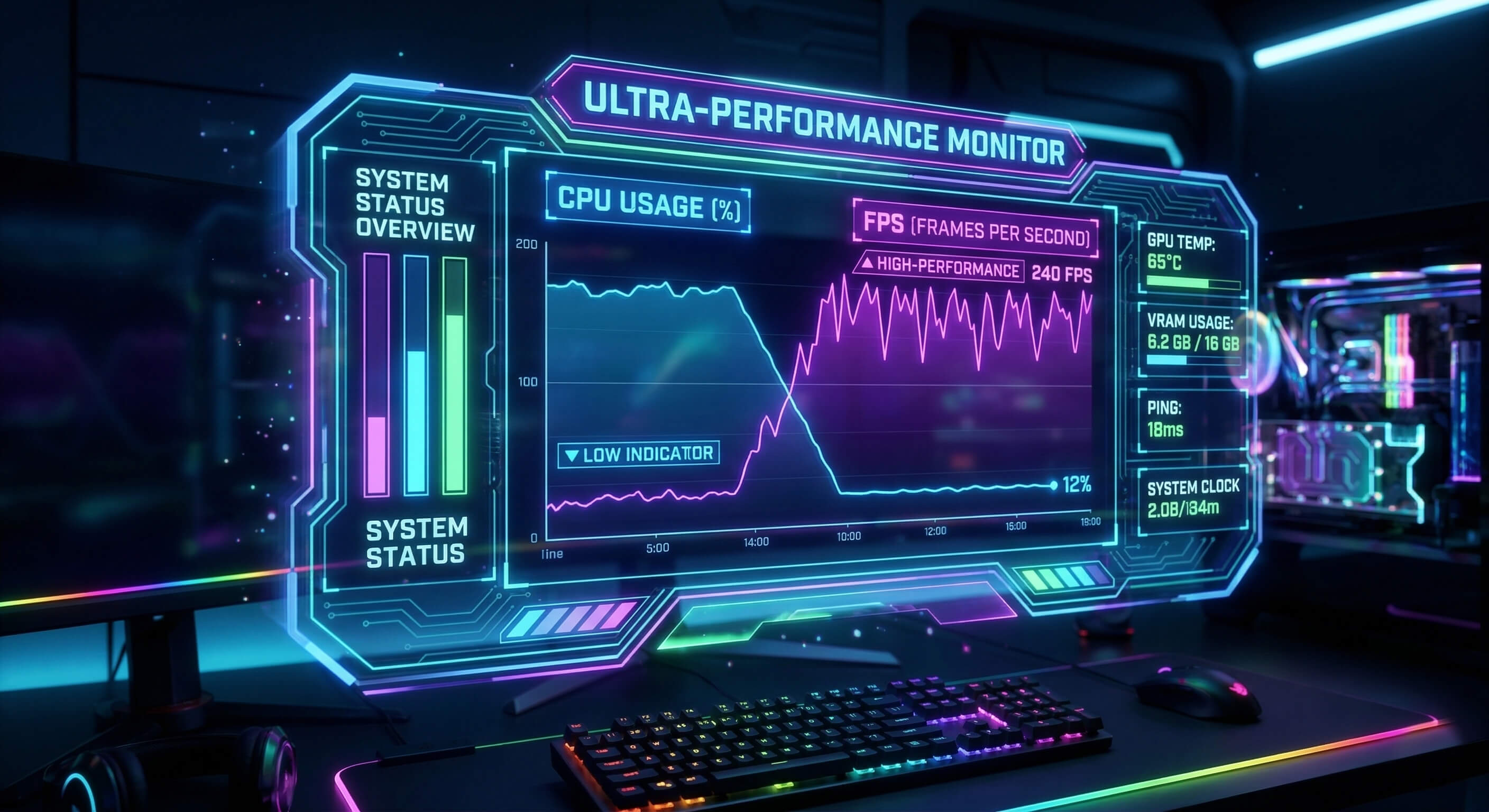Gráfico de rendimiento optimizado para gaming y streaming simultáneo.